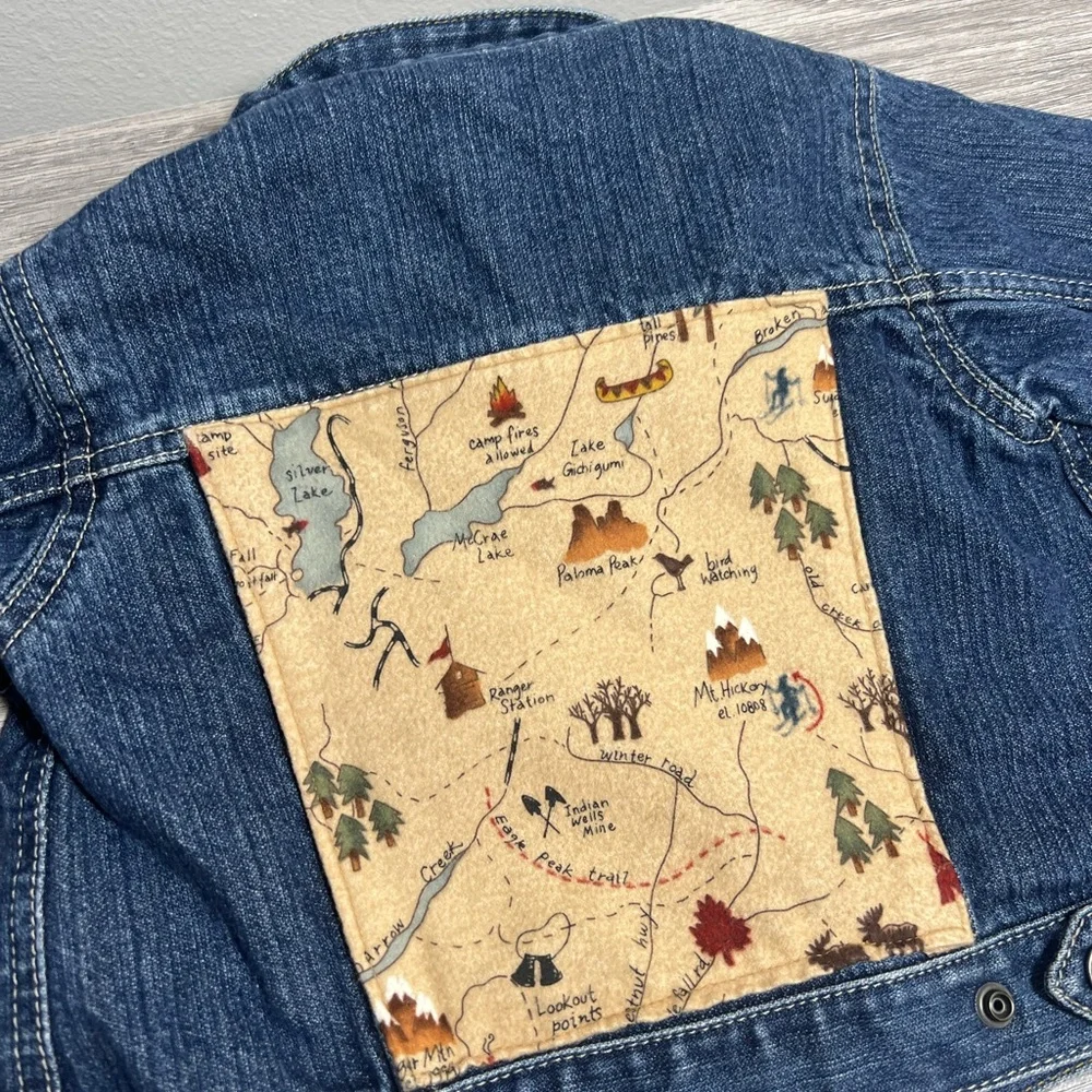 Baby Gap Cowboy Patch Blue Denim Jacket 6-12 Months